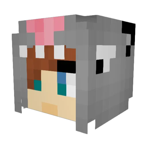 Aveek Minecraft avatar head, 3D render