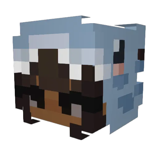 Aveetne_ Minecraft avatar head, 3D render