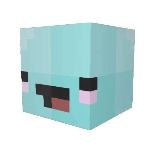 Aveia07 Minecraft avatar head, 3D render