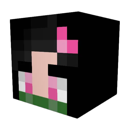 Avelannaa Minecraft avatar head, 3D render
