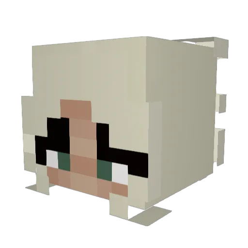 Avelelcrack Minecraft avatar head, 3D render