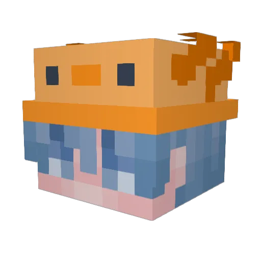 Avelous Minecraft avatar head, 3D render