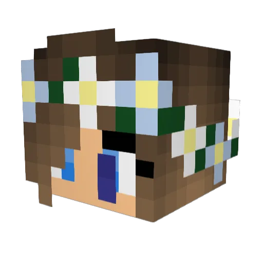 AveneJem Minecraft avatar head, 3D render