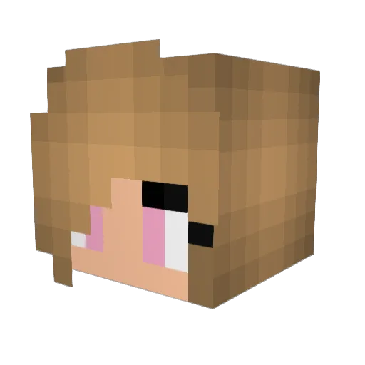Aveneta Minecraft avatar head, 3D render