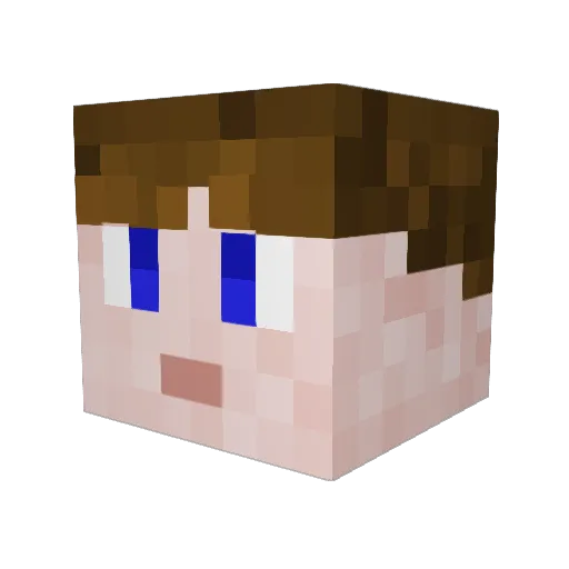 Avenger18 Minecraft avatar head, 3D render