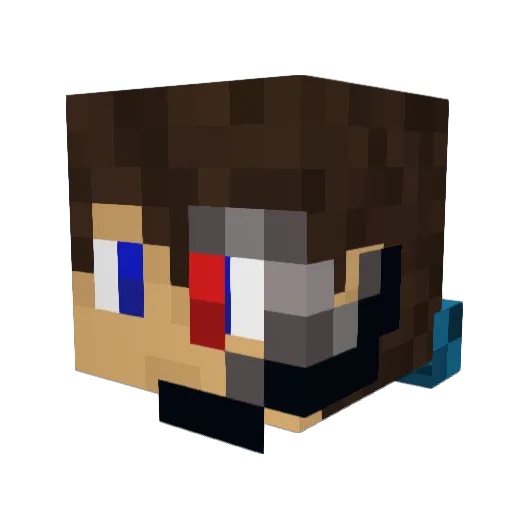 Avenger3000 Minecraft avatar head, 3D render
