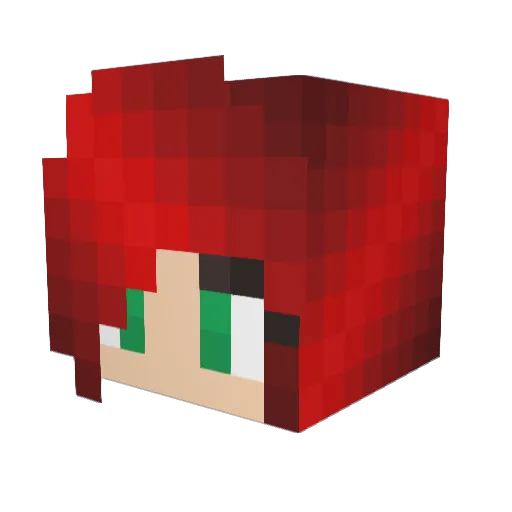 AvengerKitty Minecraft avatar head, 3D render