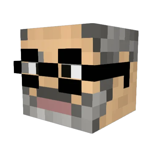 Avengplay Minecraft avatar head, 3D render