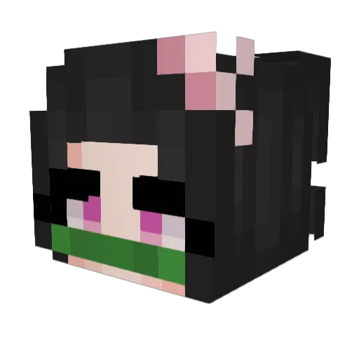 Avenoir__ Minecraft avatar head, 3D render