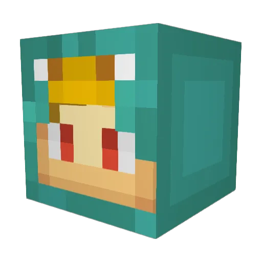 Aventeam Minecraft avatar head, 3D render