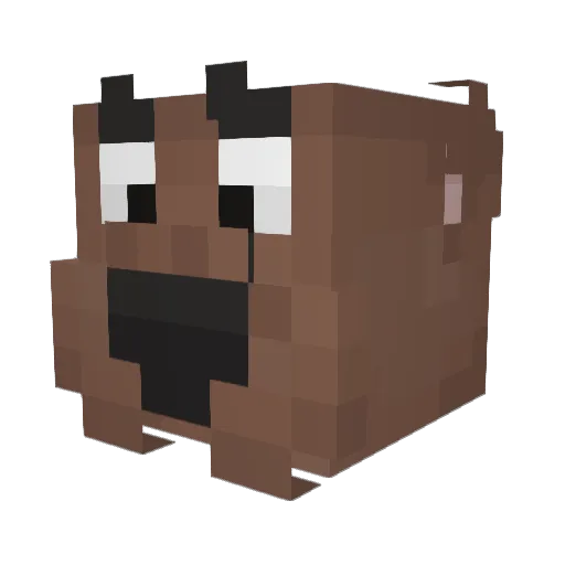 Aventre Minecraft avatar head, 3D render