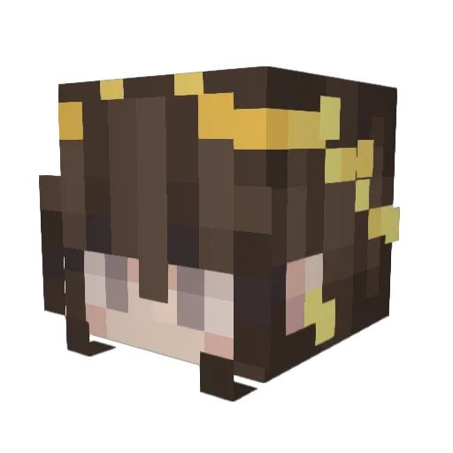 Aveolor Minecraft avatar head, 3D render