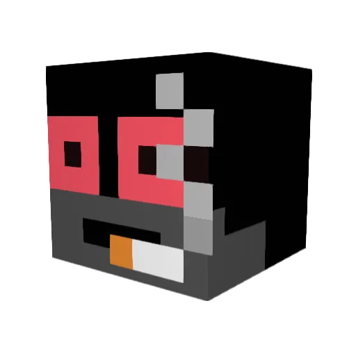 Average200ms Minecraft avatar head, 3D render