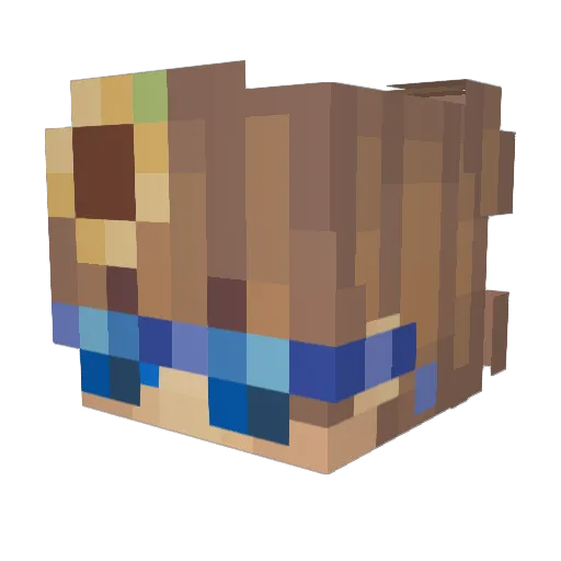 AverageAce_ Minecraft avatar head, 3D render