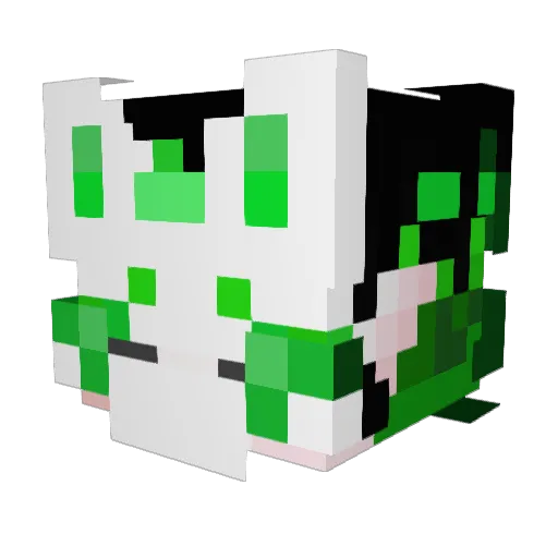 AverageCasual Minecraft avatar head, 3D render