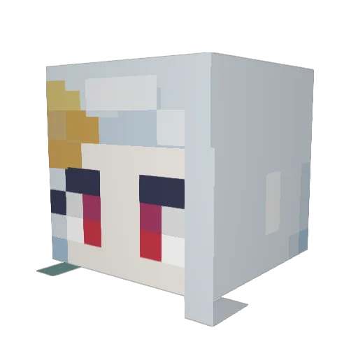 AverageDemonBoy Minecraft avatar head, 3D render