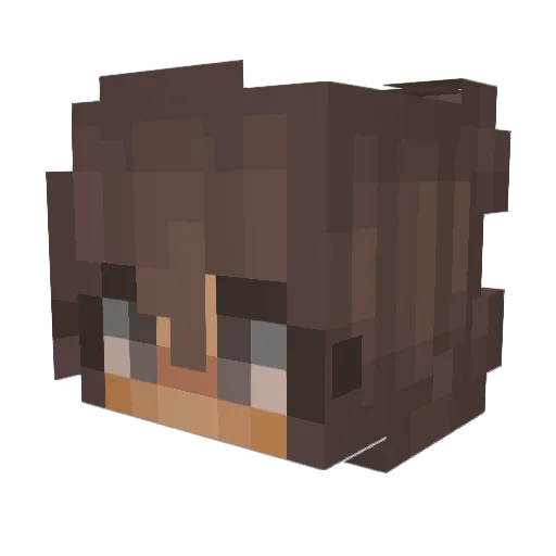 AverageFPS Minecraft avatar head, 3D render