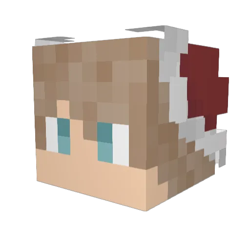 AverageGnome Minecraft avatar head, 3D render