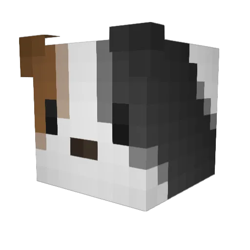 AverageGuineaPig Minecraft avatar head, 3D render