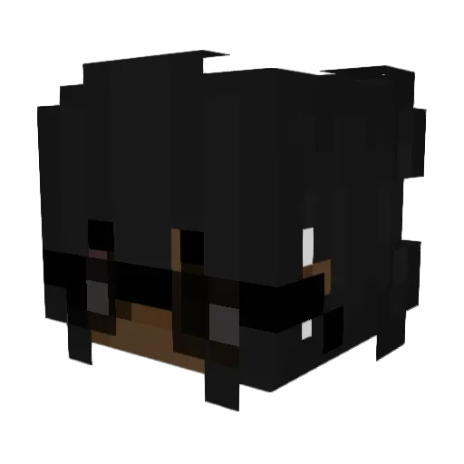 AverageMona Minecraft avatar head, 3D render