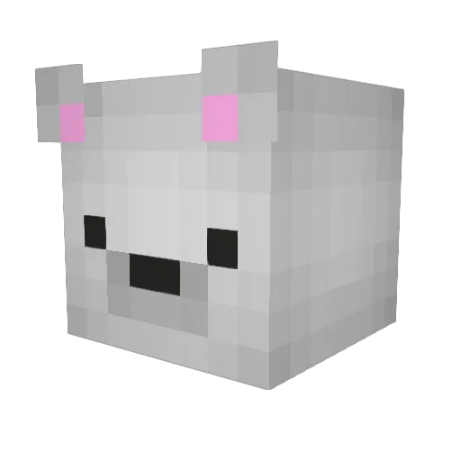 AveragePolarBear Minecraft avatar head, 3D render