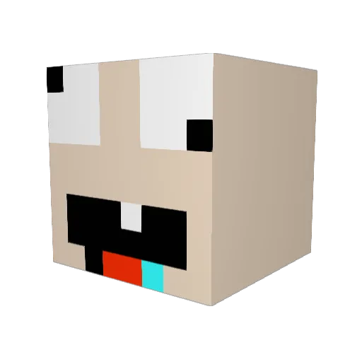 AverageSleeper Minecraft avatar head, 3D render