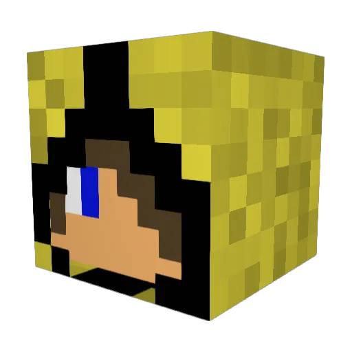 AverageSpork Minecraft avatar head, 3D render