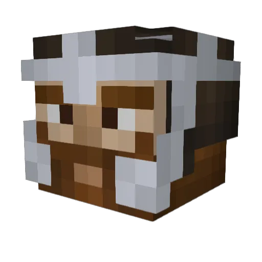 Average_Zombie Minecraft avatar head, 3D render