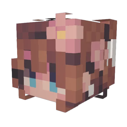 Averayyyy Minecraft avatar head, 3D render