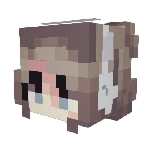 AverieAce Minecraft avatar head, 3D render