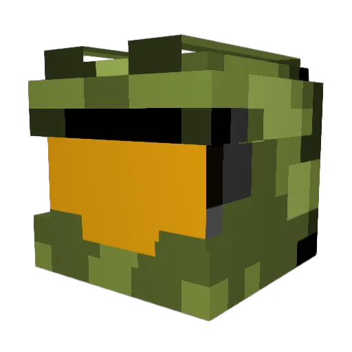 Averiff Minecraft avatar head, 3D render
