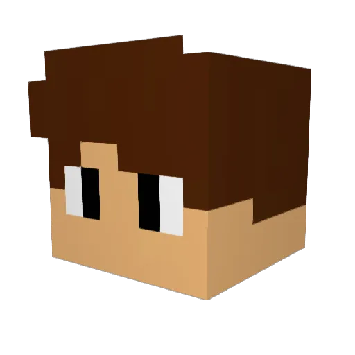 Averimon Minecraft avatar head, 3D render