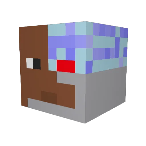 Averisia Minecraft avatar head, 3D render