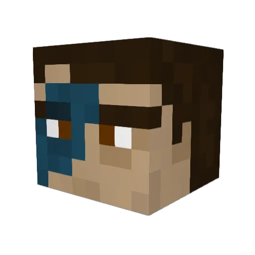 Averrences Minecraft avatar head, 3D render