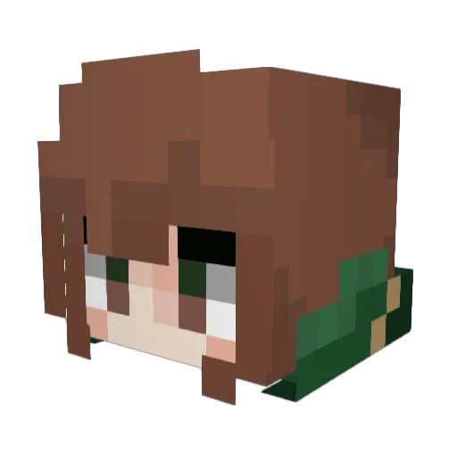Aversa3610 Minecraft avatar head, 3D render