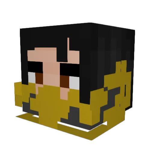 AverseEX Minecraft avatar head, 3D render