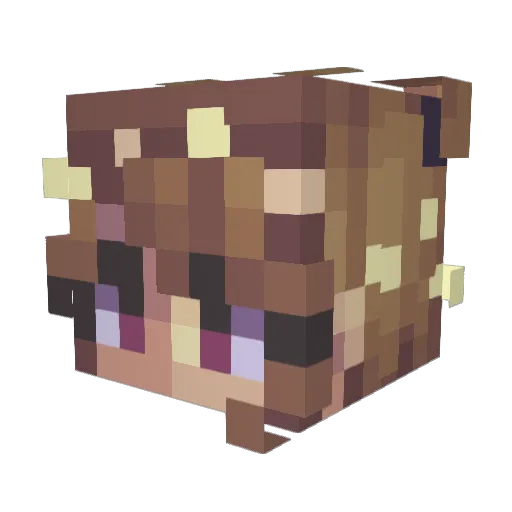 Aversella Minecraft avatar head, 3D render