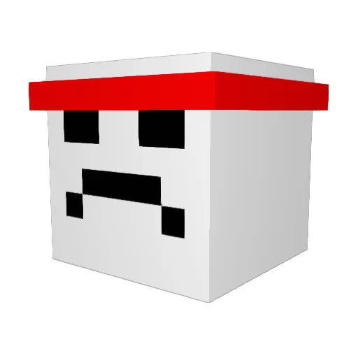 Aversian Minecraft avatar head, 3D render