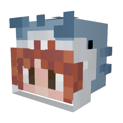 AveryIsCrazy Minecraft avatar head, 3D render
