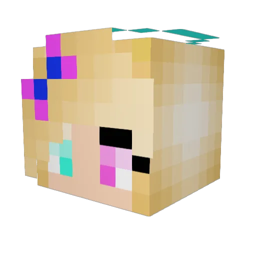 AveryStar Minecraft avatar head, 3D render