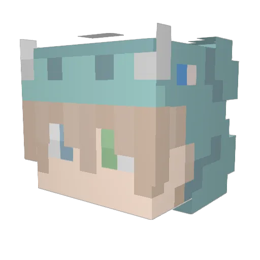 AveryThePunk Minecraft avatar head, 3D render