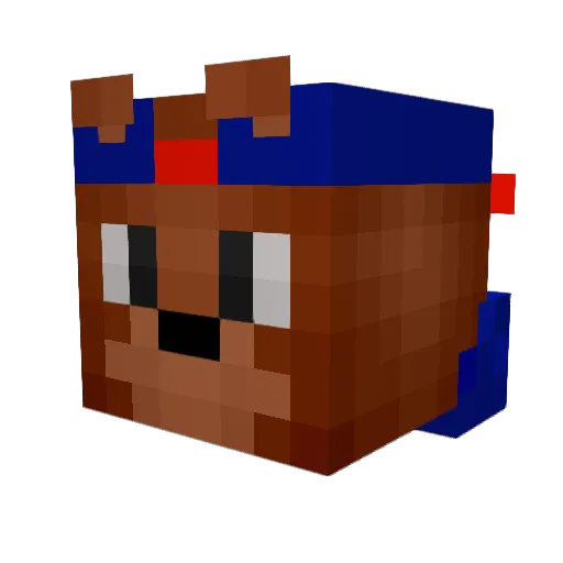 Averyhappybear Minecraft avatar head, 3D render