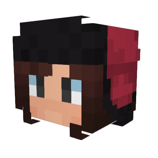 Averysce Minecraft avatar head, 3D render