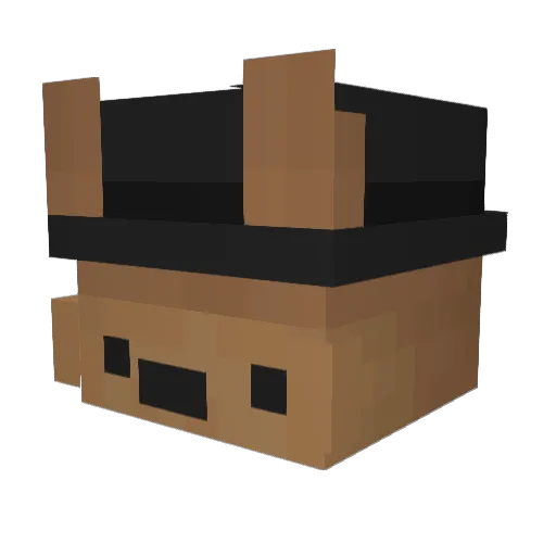 AveryyK Minecraft avatar head, 3D render