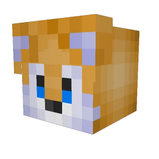 Aveyes Minecraft avatar head, 3D render