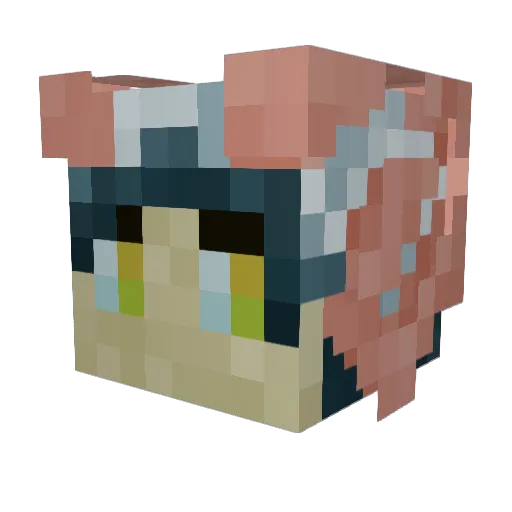 AvgoFurHire Minecraft avatar head, 3D render