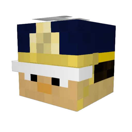 AviDaPlaya Minecraft avatar head, 3D render