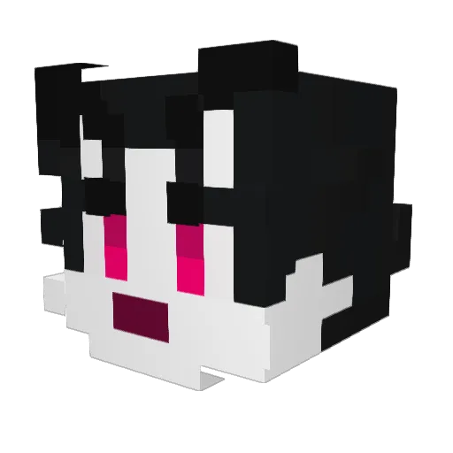 AviFang Minecraft avatar head, 3D render