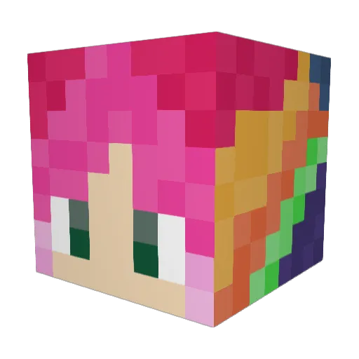 Avi_ricious Minecraft avatar head, 3D render
