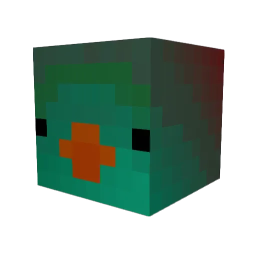 AvianFx Minecraft avatar head, 3D render